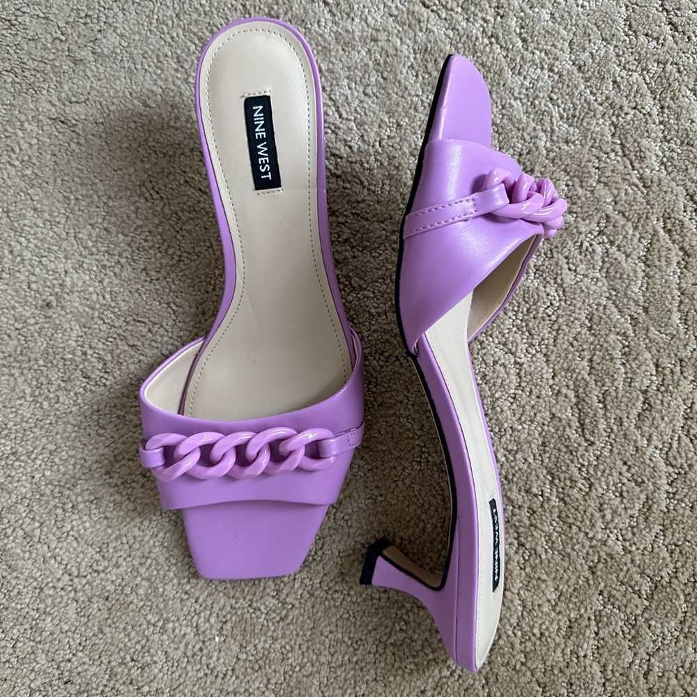 Nine West Purple Braided Heels